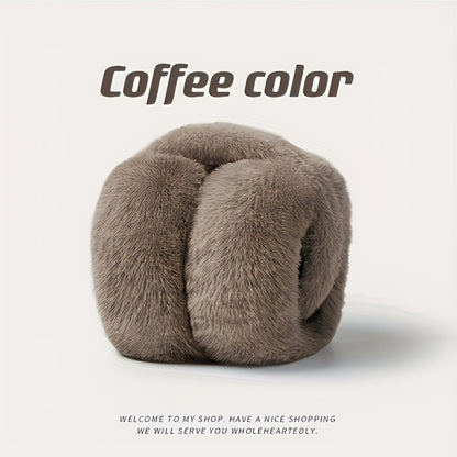 Comfortable Adjustable Folding Ear Muffs for Women - Soft Polyester Velvet for Cold Weather, Hand Wash Only