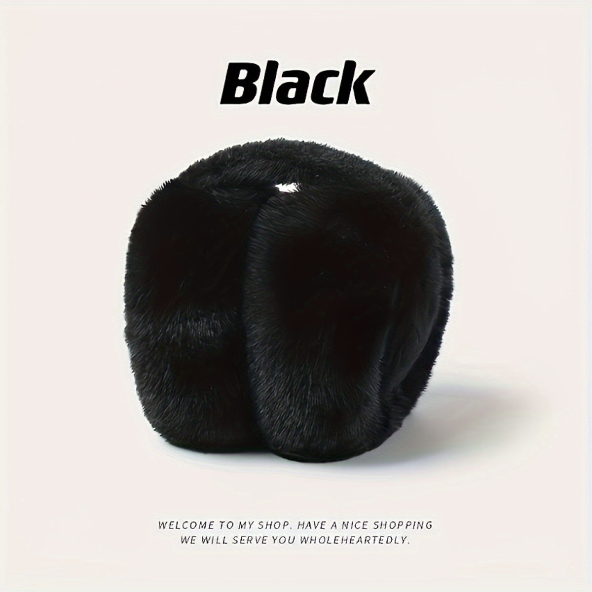 Comfortable Adjustable Folding Ear Muffs for Women - Soft Polyester Velvet for Cold Weather, Hand Wash Only